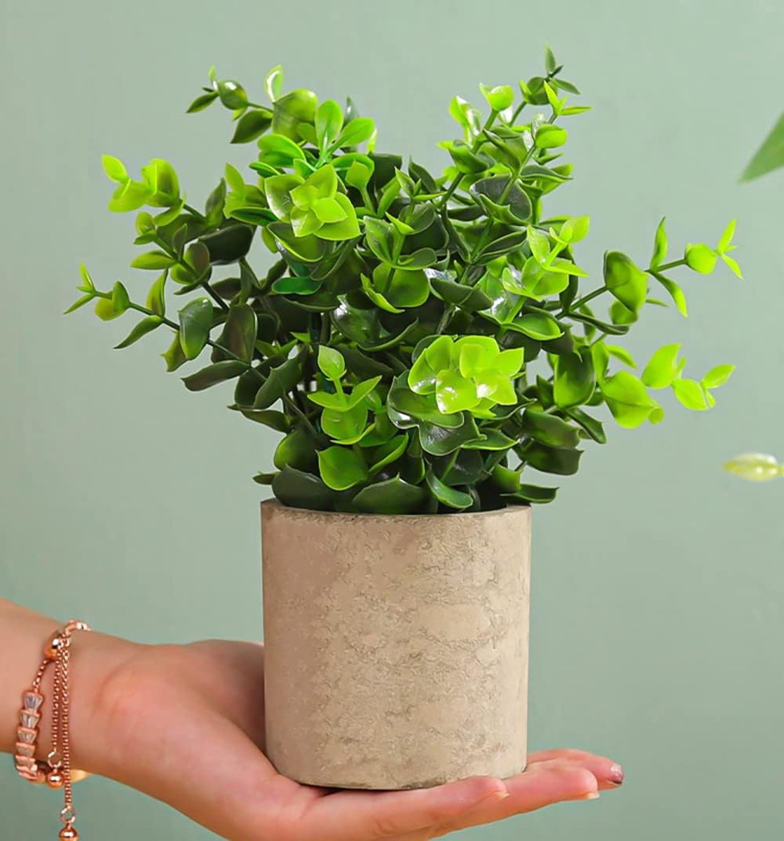 Aevcvok 2 stuks kunstplanten voor binnen, 37 cm, kunststof Aevcvok 2 stuks kunstplanten voor binnen, 37 cm, kunststof