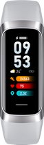 DrPhone ActiFit - 1.1'' AMOLED Scherm - Extra Lichte Activiteiten Tracker - Horloge met 25 Sportmodi - Zilver