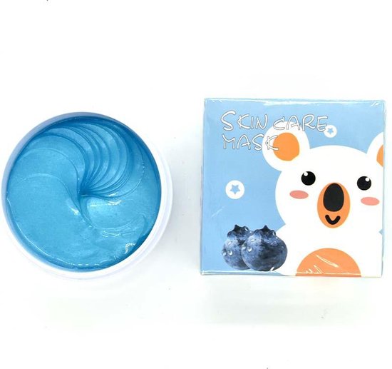 Sidas Collageen oogmasker 60 stuks (30 paar) Blauw - gezichtsmasker - verzorging - anti wallen en donkere kringen - eye oog pads - masker - verkoelend - gezichtsverzorging - oog masker patch - kleur Blauw