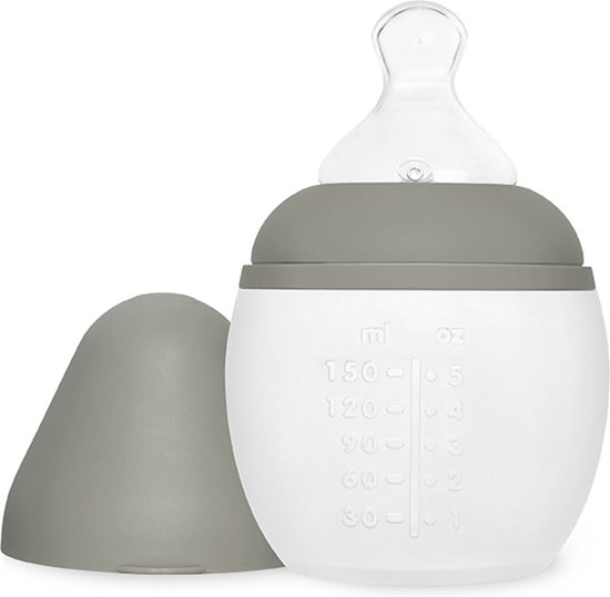 Babyflesje - Silicone Babyfles 150 ml (05 Oz) Kaki | Elhée