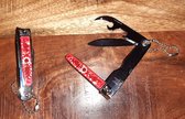 Superdoll nagelknipper trio - nagelschaar - zakmesje - opener - flowers - rood wit bloemen - girls - sleutel - 6,5 cm