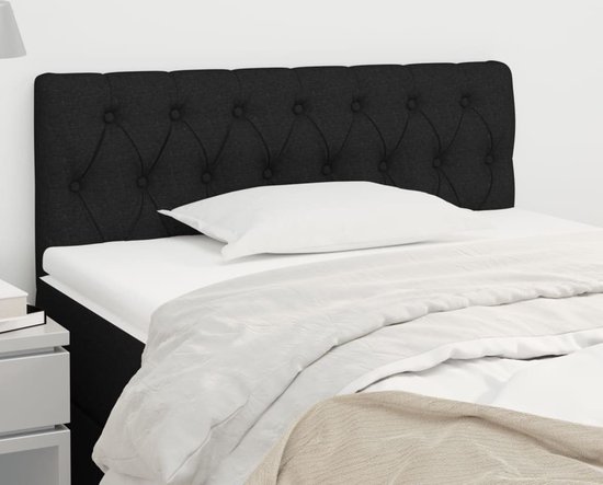 vidaXL Tête de lit Noir 90 x 7 x 78/88 cm Tissu