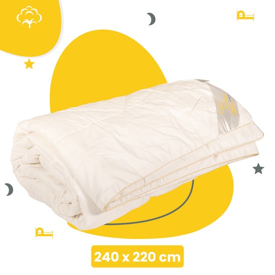 Sleep Comfy - Série Cooler - Dekbed d'été | 240x220 cm - 30 jours d'essai de sommeil - Dekbed anti-allergique - Dekbed Twin & Double - Couette d'été