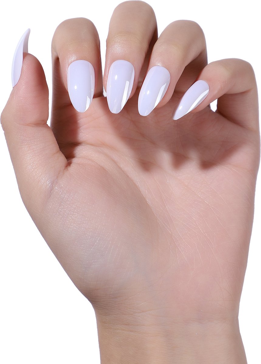 Goedkoopste Marshmallow - Nail Tabs - Press on Nails - Nep Nagels - Plak Nagels Zwart Glitter