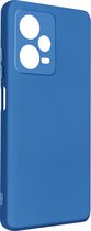 Convient pour Xiaomi Redmi Note 12 Pro Plus siliconen hoesje semi-rigide Soft-touch Blauw