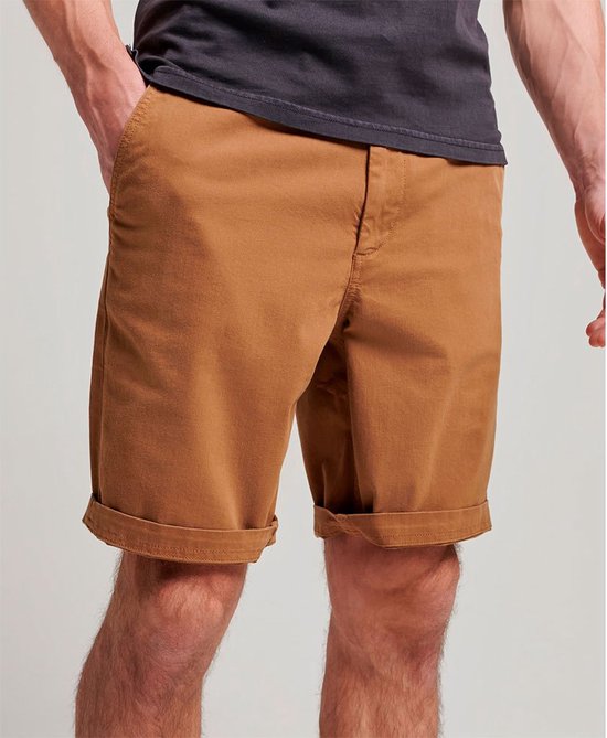 Superdry Vintage Officer Chino Shorts - Homme - Grès - 36