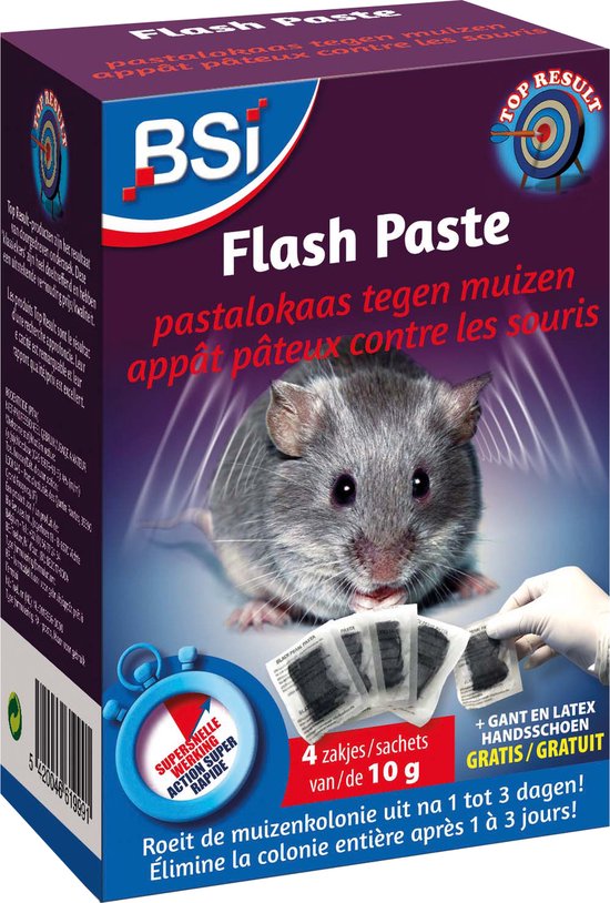 Pâte flash 40gr - poison pour souris contre les souris