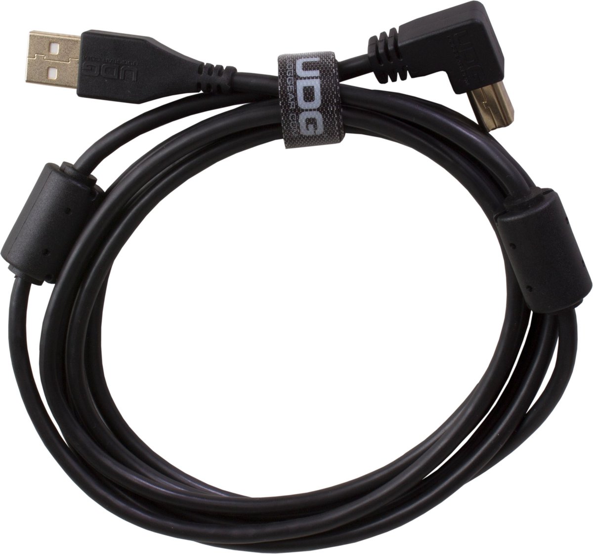 UDG Ultimate Audio Cable USB 2.0 A-B Black Angled 1m (U95004BL) - Kabel voor DJs