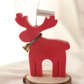 Kaars - Kerst Kaars - Kerst Hert - Rood - Christmas Deer - Aromatherapie Kaars - Figuurkaars - Sham's Art