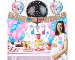 Gender reveal versiering - Boy or Girl - Gender reveal Set - Geslachtsbekendmaking - Babyshower