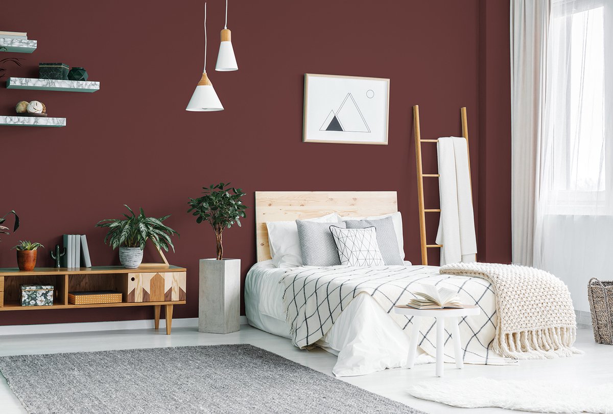 Histor Perfect Finish Muurverf Mat - Perfecte Dekking - Geurarm - 2.5L - Burgundy Wine - Donkerrood – foto 5