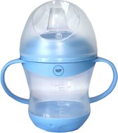 Major Products - Tuitbeker Blauw - 160ml met handvat - Tuitbeker met zachte tuit - Drinkbeker - Oefenbeker - Tuitbeker Baby - Drinkbeker voor Peuters - Antilek beker