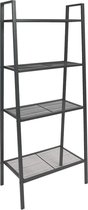 vidaXL-Ladder-boekenkast-4-schappen-metaal-antracietkleurig