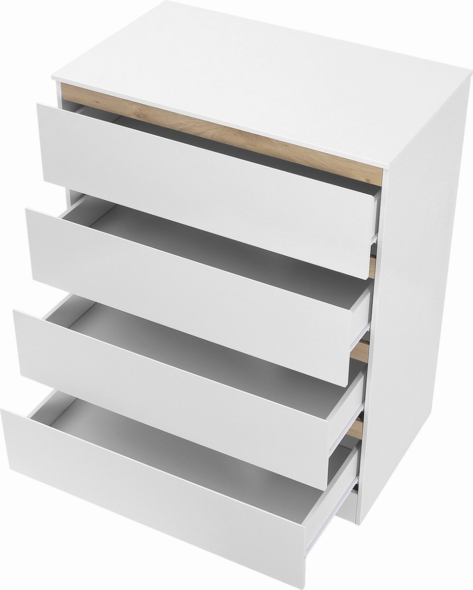 Happyment Commode Kast Diva - Baby - Ladekast - Verzorgingstafel babykamer - Aankleedtafel - Verschoontafel - Wit – foto 4
