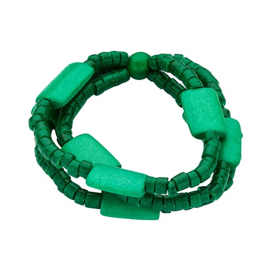Les Cordes - UNIQUE (AB) - Armband - Groen - Hout - Juwelen - Sieraden - Dames