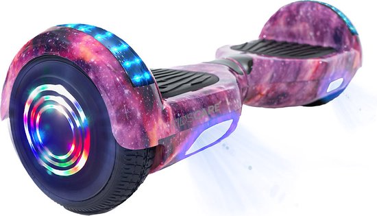 Kidscare Hoverboard - Z1 Junior Cosmos Pink - 6.5'' Wielen - Oxboard - 12kmh - Bluetooth Speakers - LED Verlichting - UL2272 Gecertificeerd - Anti lek banden - Cadeau voor Kinderen, Tieners en Volwassenen