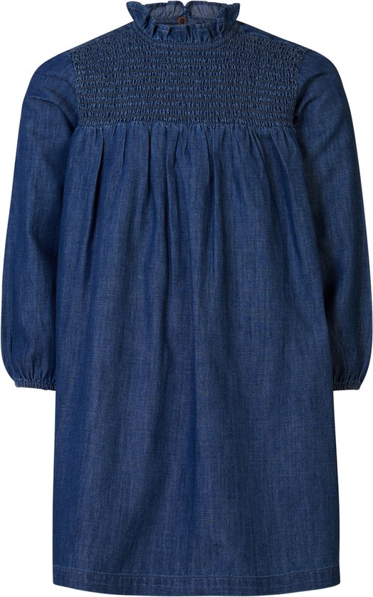 Noppies Kids Girls dress Aldan long sleeve Meisjes Jurk - Every Day Blue - Maat 116