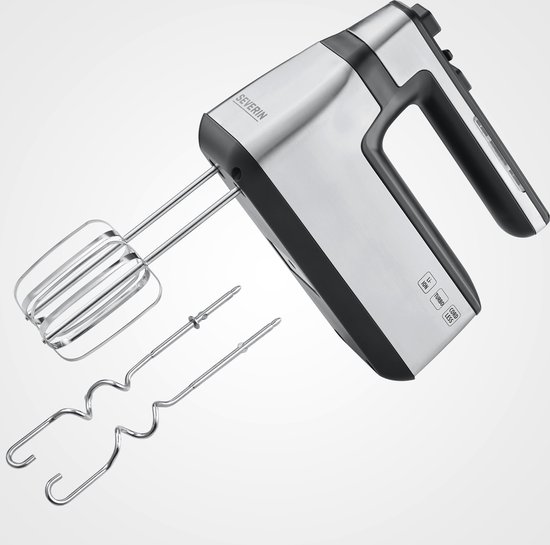Severin HM 3843 Handmixer draadloos - 100 W - mat zwart / RVS van Severin — afbeelding 2