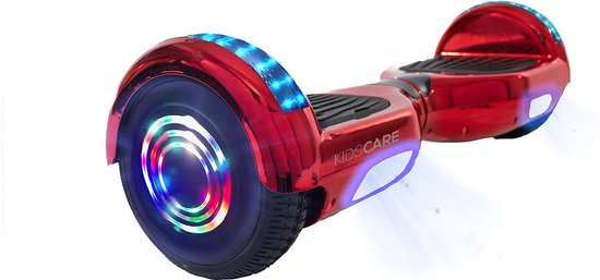 Kidscare Hoverboard - Z1 Junior Neon Red - 6.5'' Wielen - Oxboard - 12kmh - Bluetooth Speakers - LED Verlichting - UL2272 Gecertificeerd - Anti lek banden - Cadeau voor Kinderen, Tieners en Volwassenen