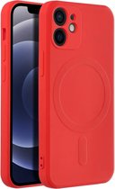Casify Siliconen Hoesje met MagSafe voor iPhone 12 Mini - Rood