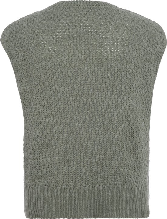 Knit Factory Luna Knit Spencer - Ladies Slipover - Pull sans manches tricoté - Urban Green - 40/42
