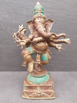 Statue et bronze de Ganesh/Ganapati/Barong/dansant à 8 bras/Indonésie/Asie