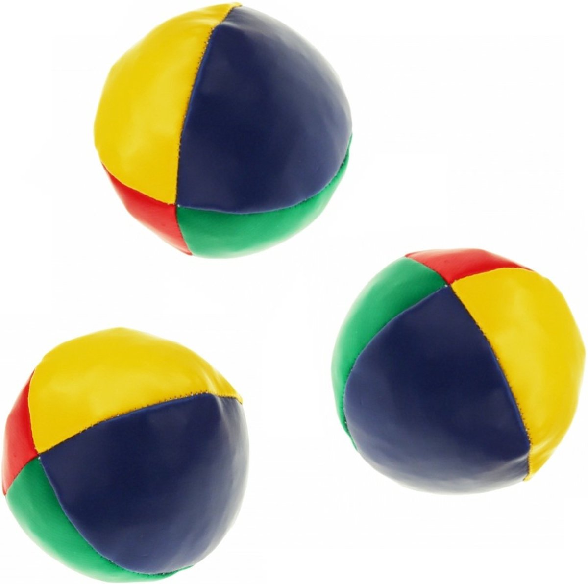 Jongleerballen - 6x - gekleurd - 6,5 cm - microgranulaat - beanbags