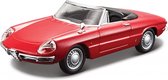 Modelauto Alfa Romeo Spider 1966 rood 1:32 - speelgoed auto schaalmodel