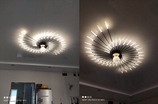 Moderne led plafondlamp van metaal, vuurwerkstijl • Verlichting Trends Moderne led plafondlamp van metaal, vuurwerkstijl • Verlichting Trends