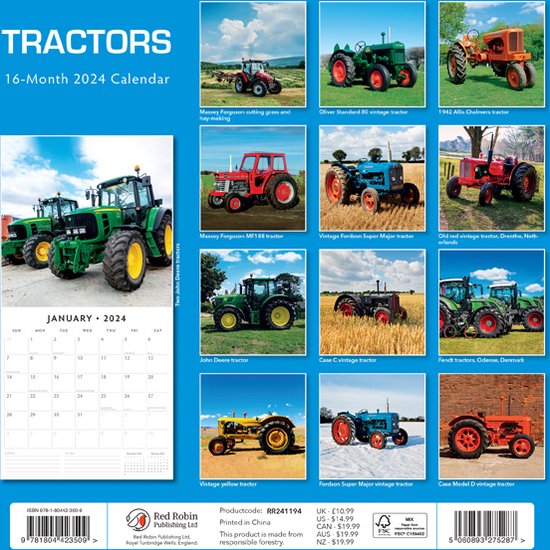 Tractors (Traktoren) Kalender 2024 bol