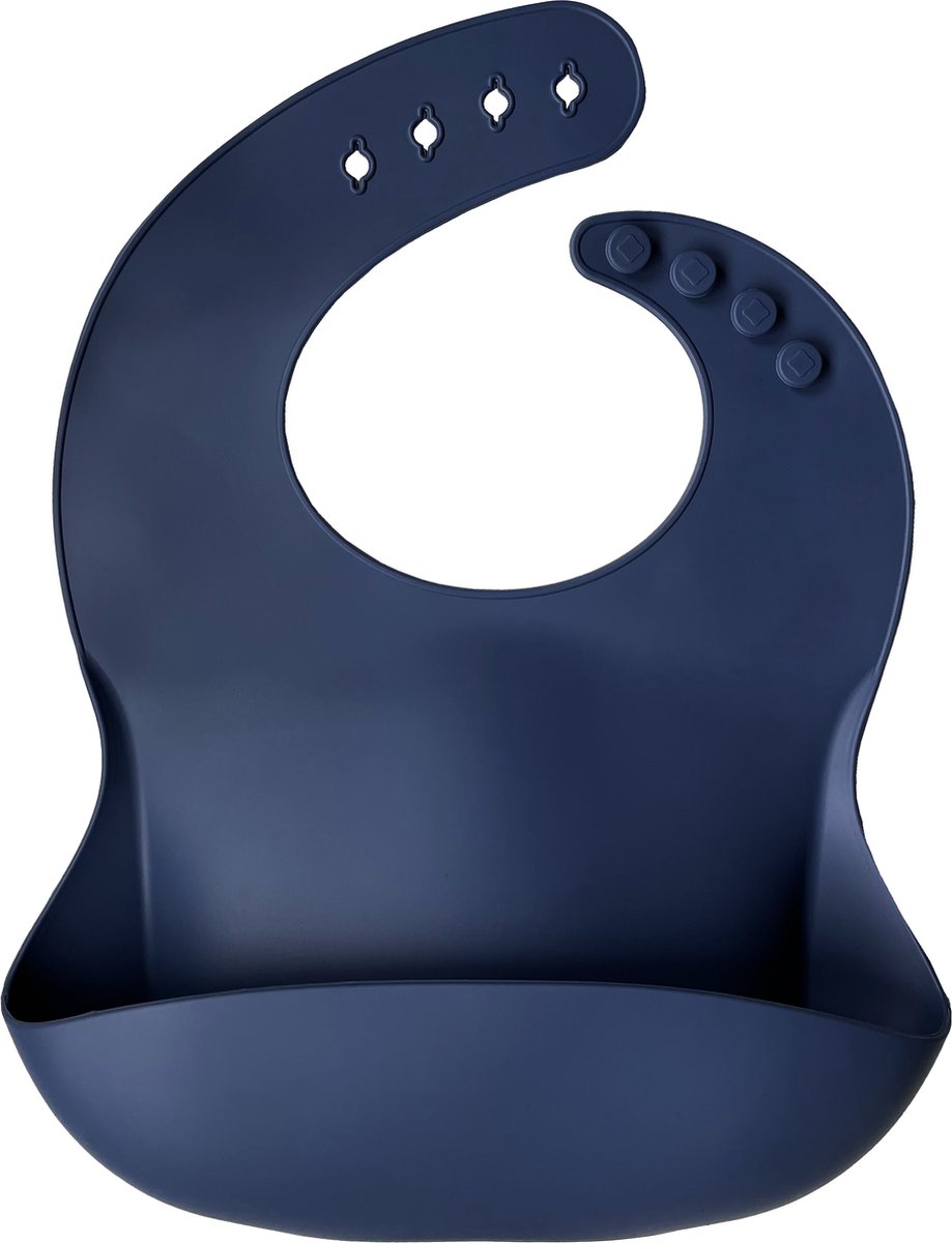 Siliconen Slab - Siliconen Slabbetje Met Opvangbakje - Slab Blauw