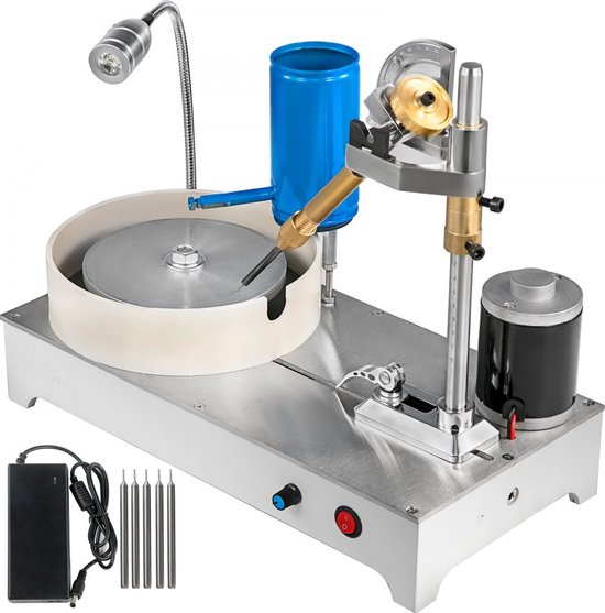 Polijstmachine, 350 W mini-sieraden polijstmachine tafelgereedschapsset, variabele snelheid 0 ~ 10.000 omw/min, DIY Rock Gem Jade