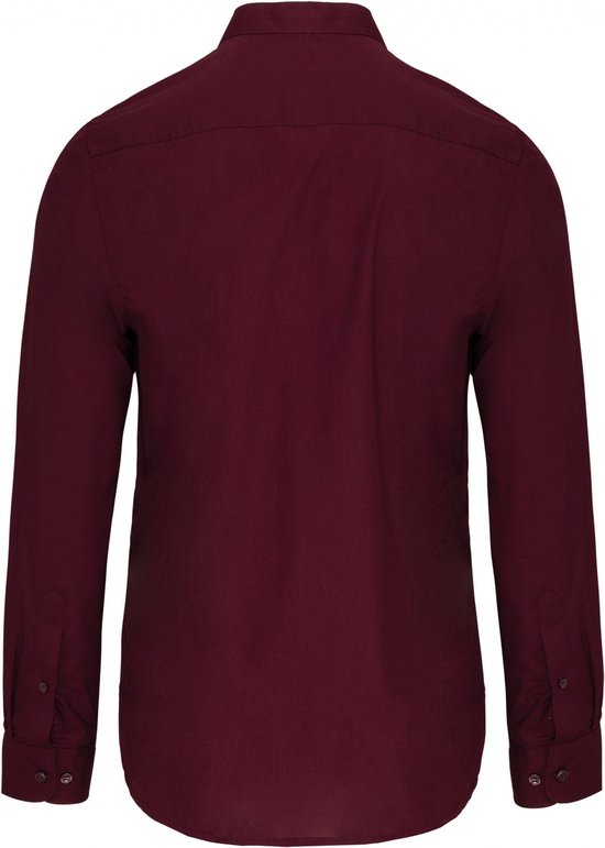 Chemise / Chemisier Luxe à col Mao marque Kariban taille XXL Rouge vin