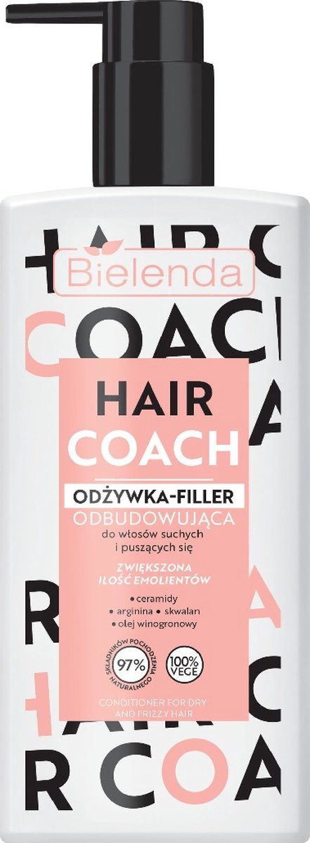 Hair Coach herstellende conditioner-vulling voor droog en pluizig haar 250ml