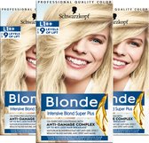 Schwarzkopf Blonde Intensive Blond Super Plus - 3 stuks - Voordeelverpakking