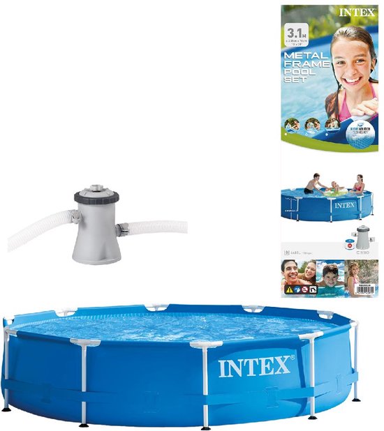 Intex Metal Frame Pool Set - Opzetzwembad - Ø 305 cm x 76 cm - Intex