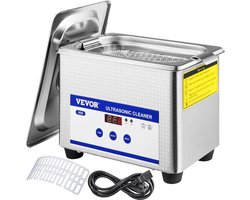 VEVOR Ultrasoon Reiniger 0.8L Ultrasonic Cleaner Digital Timer Jewelry 40KHz Tub Basket Factory Direct