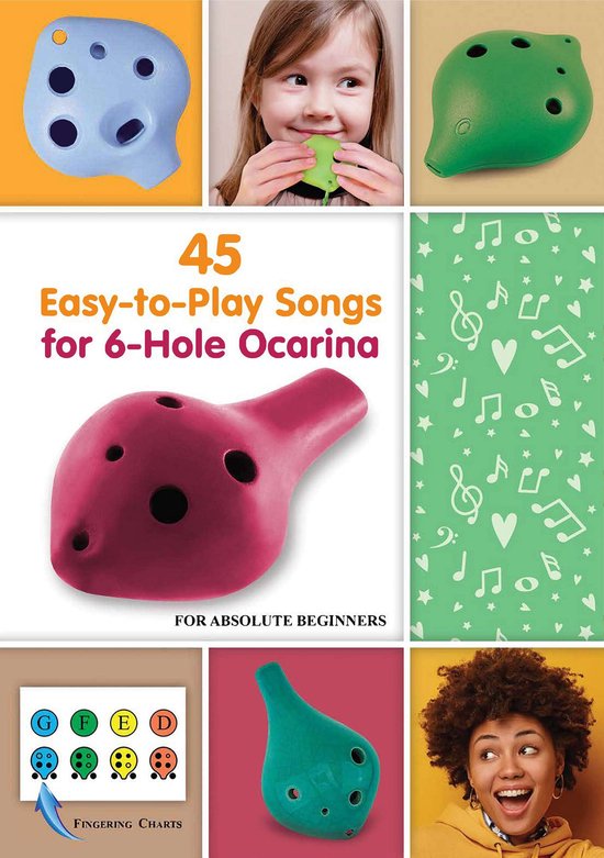 45 Easy-to-Play Songs for 6-Hole Ocarina for Absolute Beginn ... - cover