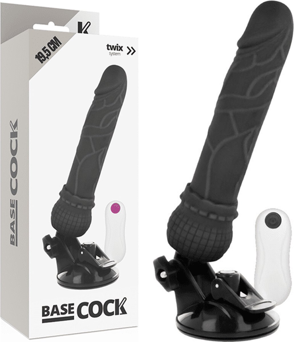 BASECOCK | Basecock Realistic Vibrator Remote Control Black 19.5 Cm