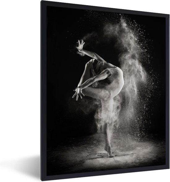 Fotolijst - Poster - Dans - Vrouw - Zwart wit - Posterlijst - Frame - 60x80 cm