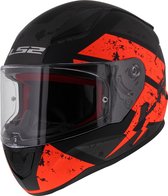 LS2 FF353 Rapid Deadbolt Matt Black Orange Full Face Helmet XL - Maat XL - Helm