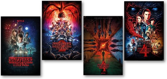 Stranger Things posters - set van 4 posters - Netflix - 61 x 91.5 cm