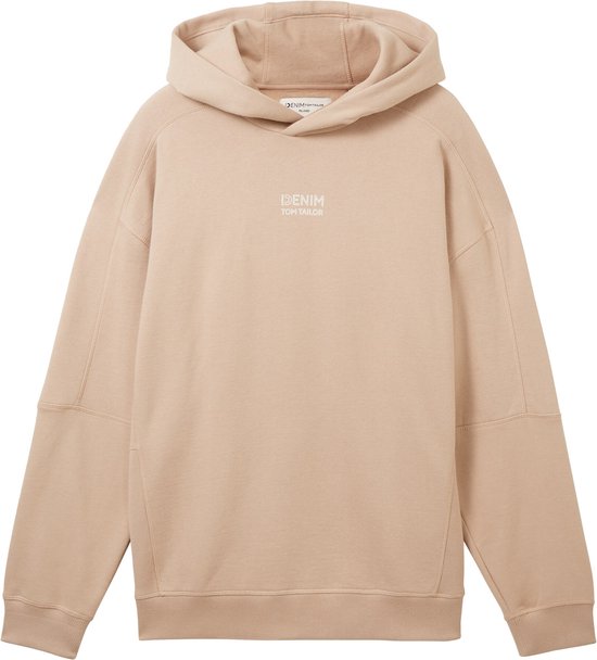 TOM TAILOR relaxed hoodie with cutlines Heren Trui Maat L bol