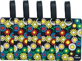5 Stuks Luggage Tag Bloemen - KofferLabel - Flower Design - Reislabel - Flexibel en Sterk Materiaal - Merk: BX Travel®