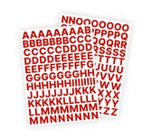 Letter stickers / Plakletters - Stickervellen Set - Rood - 2cm hoog - Geschikt voor binnen en buiten - Standaard lettertype - Glans