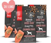 Nourriture sèche pour chiens Best For Your Friend - saumon frais - sans blé - sans gluten - 3 sacs de 1,5 kg