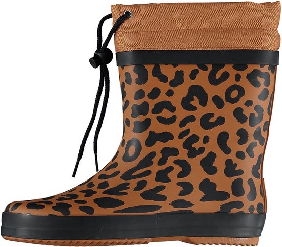 XQ Footwear - Bottes de pluie pour femmes - Avec Doublure - Imprimé Panthère - Marron - Zwart - Taille 33/34