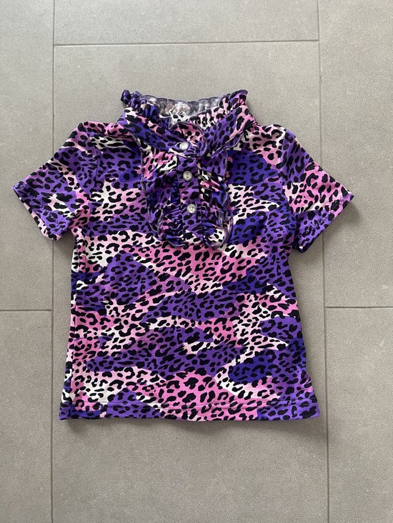 Chemise Filles , t-shirt pour fille imprimé panthère Lilas-Rose, disponible de la taille 92/98 à 164/170