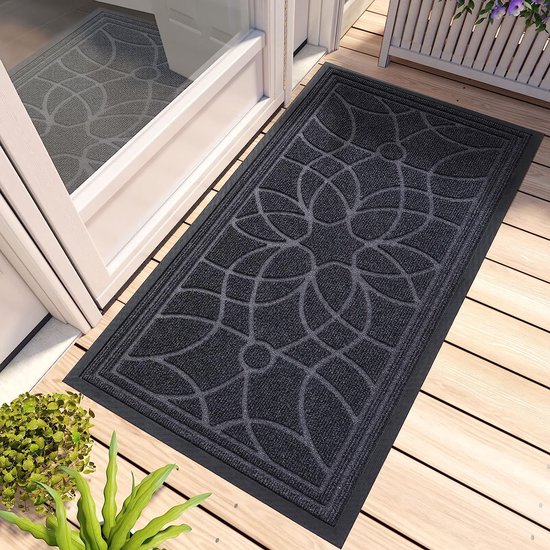 Paillasson d'extérieur antidérapant 60 x 120 cm, tapis de