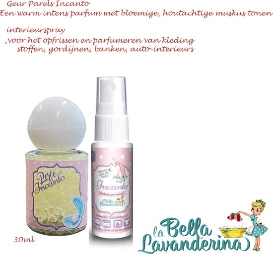 La bella lavanderina - interieurspray 30ml en geurparels- Incanto